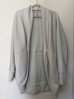 NWT SPANX AirEssentials Cocoon Cardigan |  Light Gray Open-Front Draped Blazer